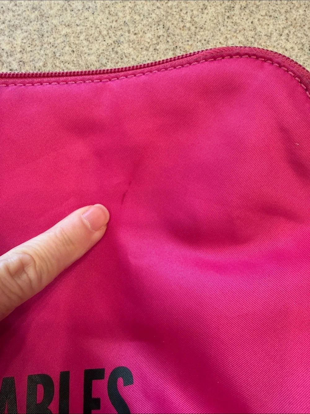 kate spade Hot Pink and Red Logo interior “Unmentionables” Pouch